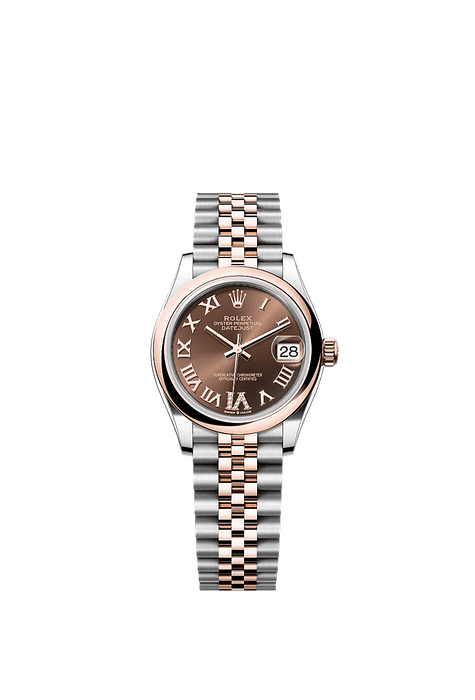 Rolex Two-Tone (RG/SS) Datejust - 31mm - Chocolate Diamond Dial - Jubilee