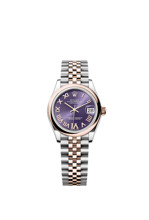 Rolex Two-Tone (RG/SS) Datejust - 31mm - Aubergine Diamond Dial - Jubilee