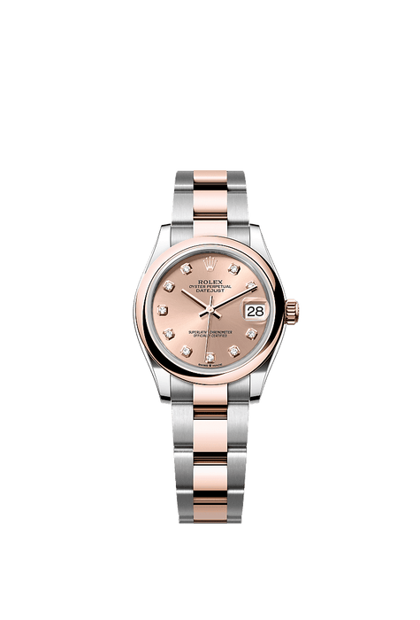 Rolex Two-Tone (RG/SS) Datejust - 31mm - Rosé-colour Diamond Dial - Oyster