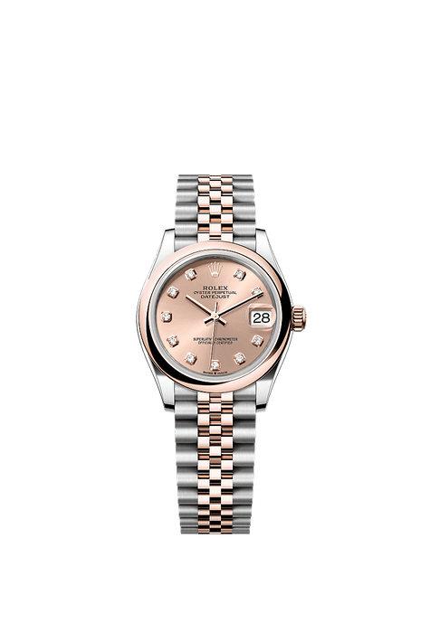 Rolex Two-Tone (RG/SS) Datejust - 31mm - Rosé-colour Diamond Dial - Jubilee