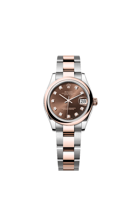 Rolex Two-Tone (RG/SS) Datejust - 31mm - Chocolate Diamond Dial - Oyster