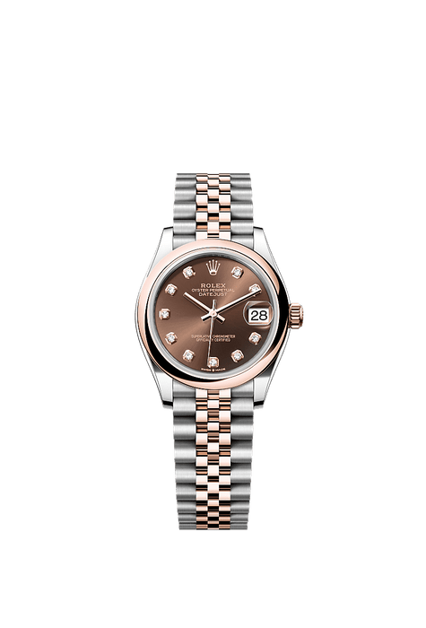 Rolex Two-Tone (RG/SS) Datejust - 31mm - Chocolate Diamond Dial - Jubilee