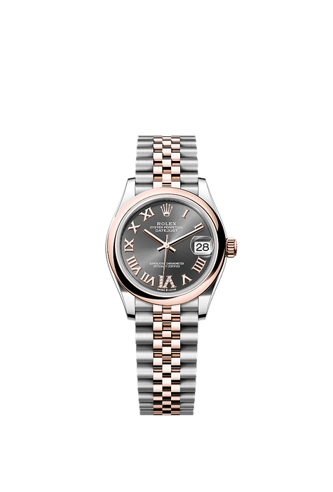 Rolex Two-Tone (RG/SS) Datejust - 31mm - Slate Diamond Dial - Jubilee