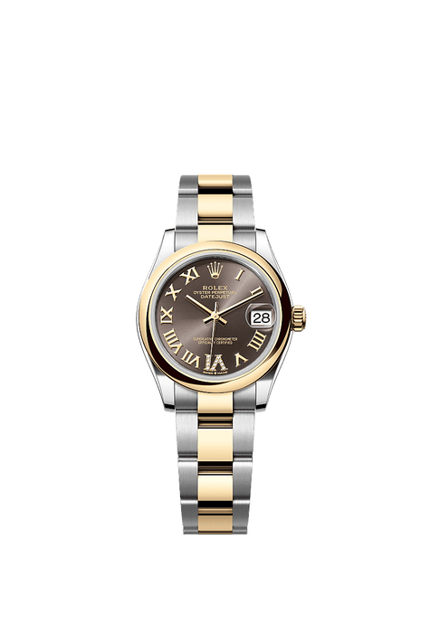 Rolex Two-Tone (YG/SS) Datejust - 31mm - Dark grey Diamond Dial - Oyster