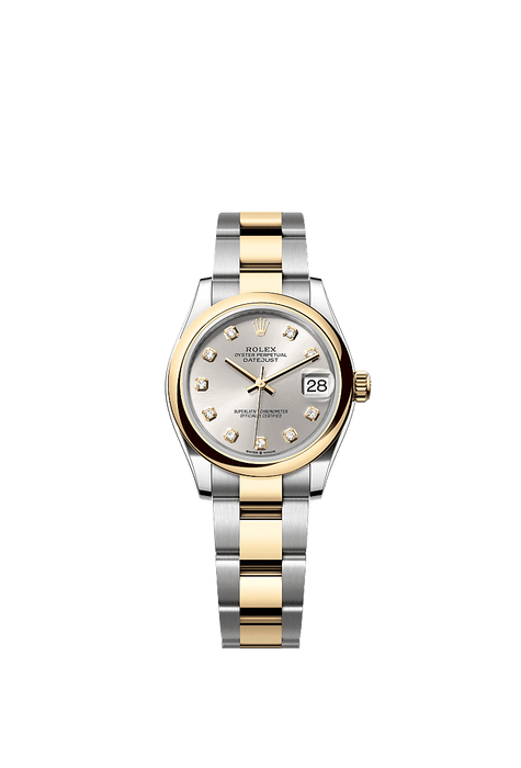 Rolex Two-Tone (YG/SS) Datejust - 31mm - Silver Diamond Dial - Oyster