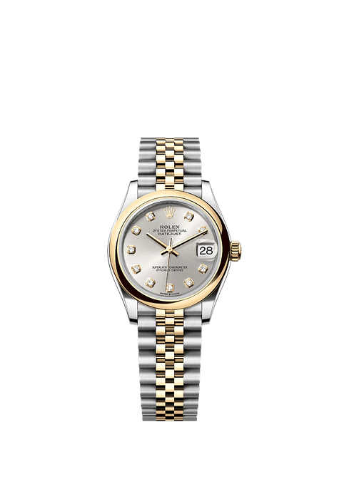 Rolex Two-Tone (YG/SS) Datejust - 31mm - Silver Diamond Dial - Jubilee