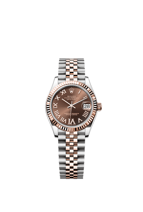 Rolex Two-Tone (RG/SS) Datejust - 31mm - Chocolate Diamond Dial - Jubilee