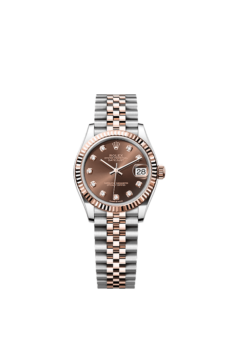 Rolex Two-Tone (RG/SS) Datejust - 31mm - Chocolate Diamond Dial - Jubilee