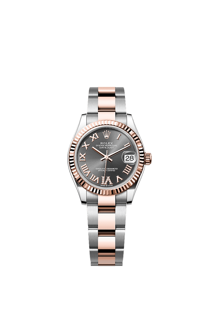 Rolex Two-Tone (RG/SS) Datejust - 31mm - Slate Diamond Dial
