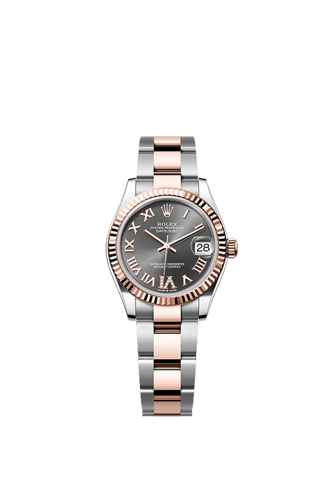 Rolex Two-Tone (RG/SS) Datejust - 31mm - Slate Diamond Dial - Oyster