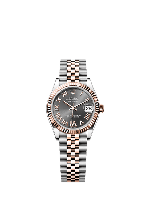 Rolex Two-Tone (RG/SS) Datejust - 31mm - Slate Diamond Dial - Jubilee