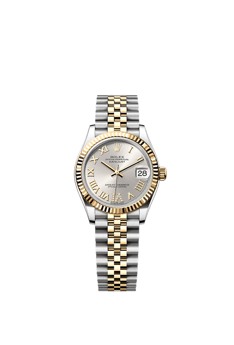 Rolex Two-Tone (YG/SS) Datejust - 31mm - Silver Diamond Dial - Jubilee