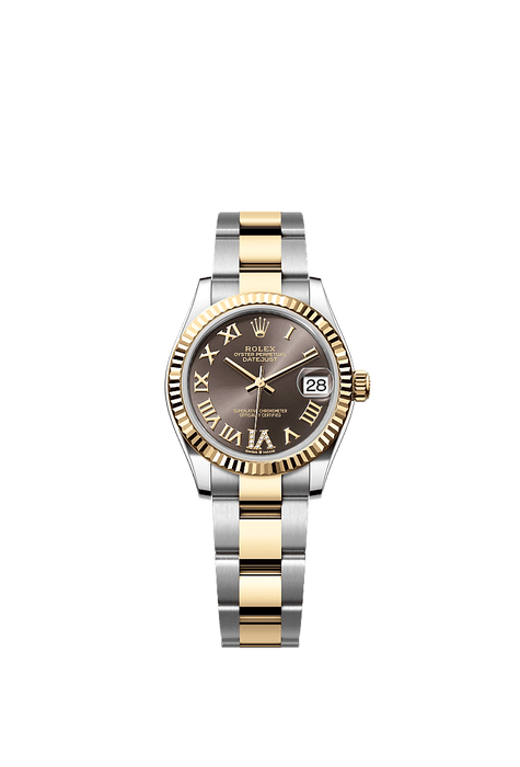 Rolex Two-Tone (YG/SS) Datejust - 31mm - Dark grey Diamond Dial - Oyster