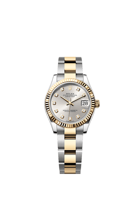 Rolex Two-Tone (YG/SS) Datejust - 31mm - Silver Diamond Dial - Oyster