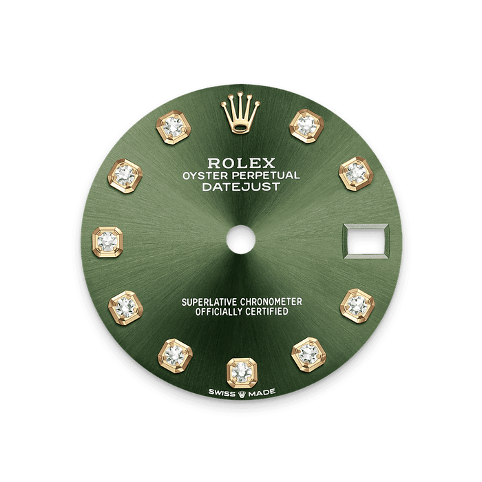 Rolex Two-Tone (YG/SS) Datejust - 31mm - Olive green Diamond Dial - Oyster