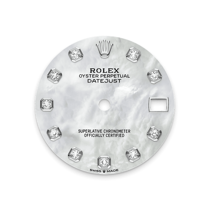 Rolex Stainless Steel Datejust - 31mm - White mother-of-pearl Diamond Dial - Oyster