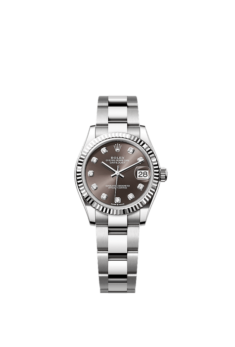 Rolex Stainless Steel Datejust - 31mm - Dark grey Diamond Dial - Oyster