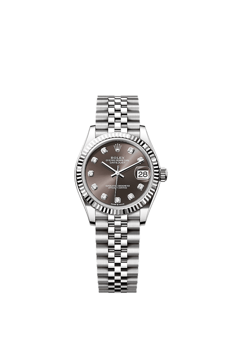 Rolex Stainless Steel Datejust - 31mm - Dark grey Diamond Dial - Jubilee