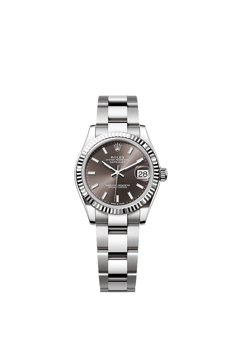 Rolex Stainless Steel Datejust - 31mm - Dark grey - Oyster