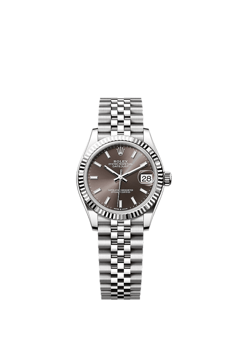 Rolex Stainless Steel Datejust - 31mm - Dark grey - Jubilee