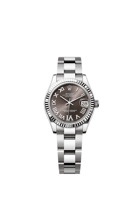 Rolex Stainless Steel Datejust - 31mm - Dark grey Diamond Dial - Oyster