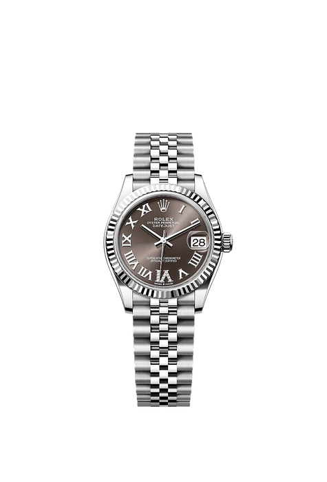 Rolex Stainless Steel Datejust - 31mm - Dark grey Diamond Dial - Jubilee