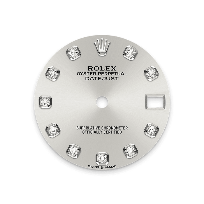 Rolex Stainless Steel Datejust - 31mm - Silver Diamond Dial - Oyster