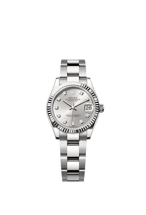 Rolex Stainless Steel Datejust - 31mm - Silver Diamond Dial - Oyster