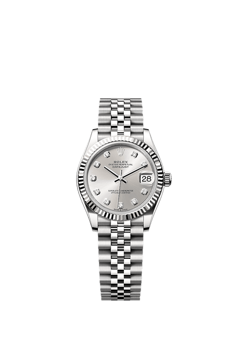 Rolex Stainless Steel Datejust - 31mm - Silver Diamond Dial - Jubilee