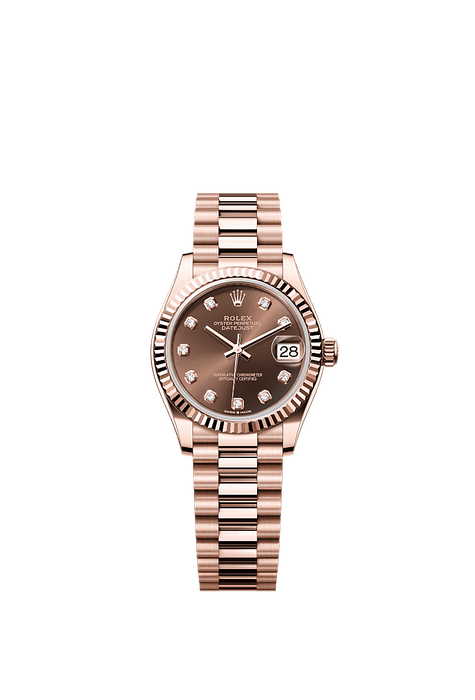 Rolex Rose Gold Datejust - 31mm - Chocolate Diamond Dial - President