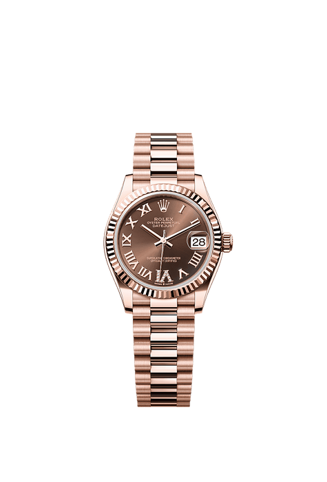 Rolex Rose Gold Datejust - 31mm - Chocolate Diamond Dial - President