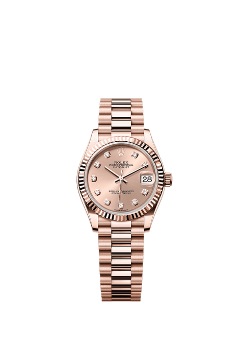 Rolex Rose Gold Datejust - 31mm - Rosé-colour Diamond Dial - President