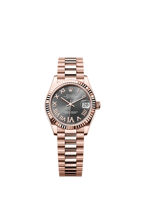 Rolex Rose Gold Datejust - 31mm - Slate Diamond Dial - President