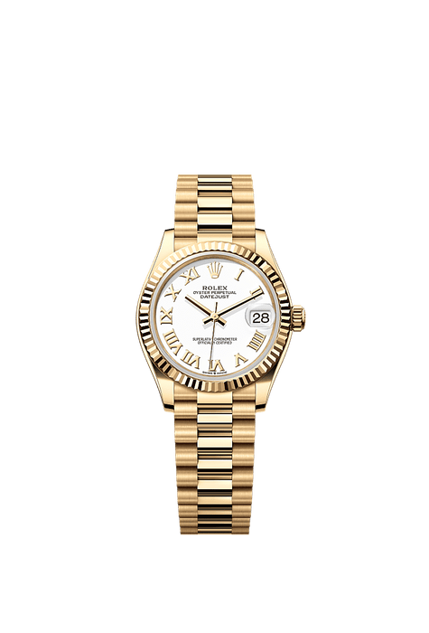 Rolex Yellow Gold Datejust - 31mm - White - President