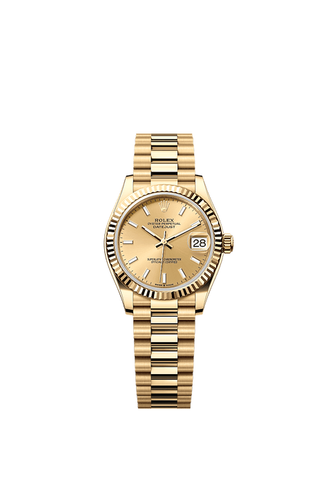 Rolex Yellow Gold Datejust - 31mm - Champagne-colour - President