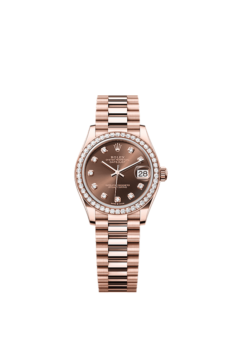 Rolex Rose Gold Datejust - 31mm - Chocolate Diamond Dial - President