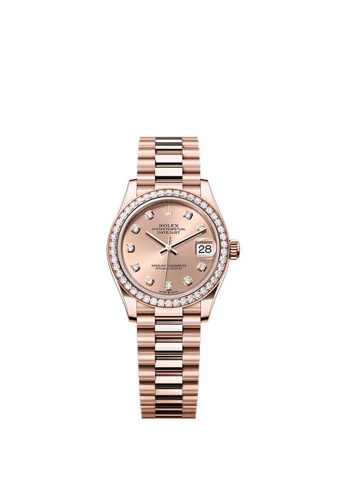 Rolex Rose Gold Datejust - 31mm - Rosé-colour Diamond Dial - President