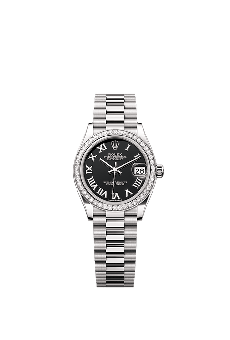 Rolex White Gold Datejust - 31mm - Bright black