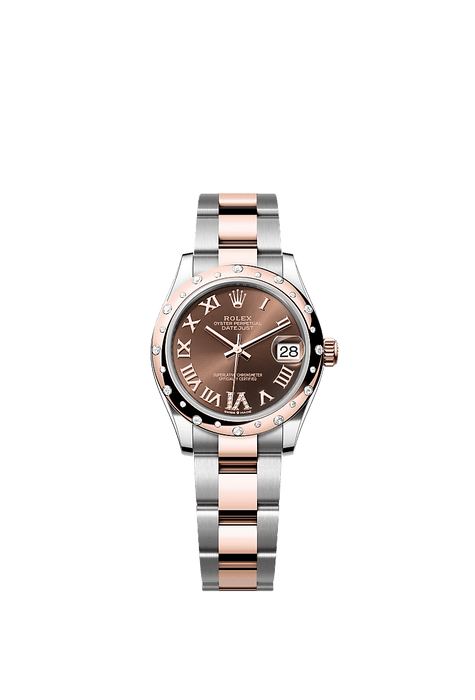 Rolex Two-Tone (RG/SS) Datejust - 31mm - Chocolate Diamond Dial - Oyster