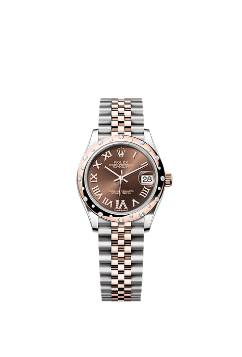 Rolex Two-Tone (RG/SS) Datejust - 31mm - Chocolate Diamond Dial - Jubilee