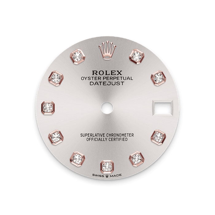 Rolex Two-Tone (RG/SS) Datejust - 31mm - Silver Diamond Dial - Oyster