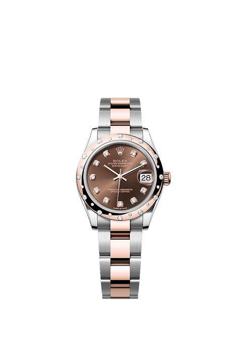 Rolex Two-Tone (RG/SS) Datejust - 31mm - Chocolate Diamond Dial - Oyster