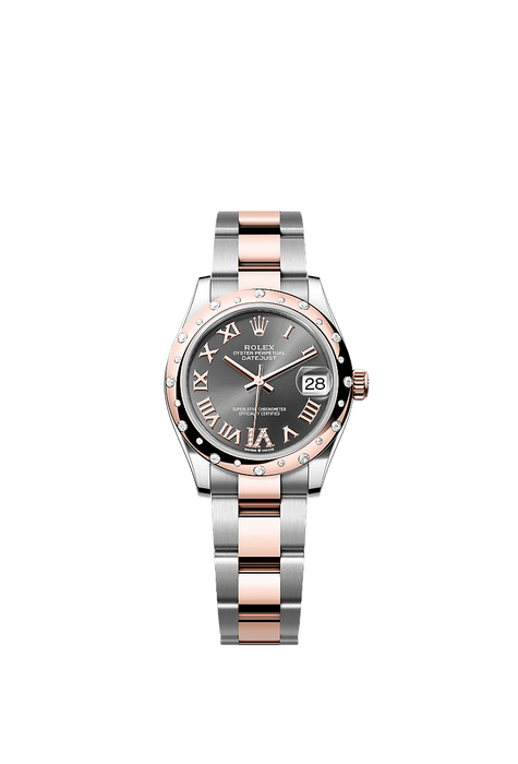 Rolex Two-Tone (RG/SS) Datejust - 31mm - Slate Diamond Dial - Oyster