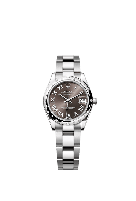 Rolex Stainless Steel Datejust - 31mm - Dark grey - Oyster