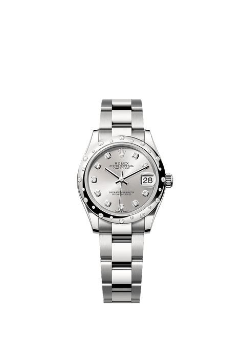 Rolex Stainless Steel Datejust - 31mm - Silver Diamond Dial - Oyster