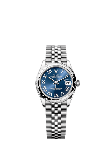 Rolex Stainless Steel Datejust - 31mm - Bright blue - Jubilee