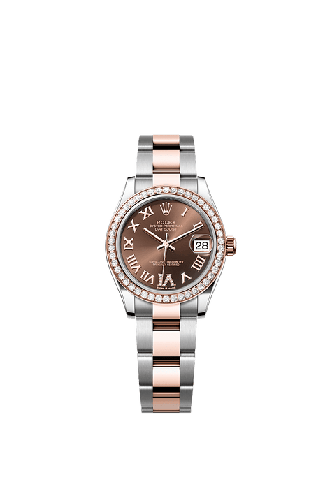 Rolex Two-Tone (RG/SS) Datejust - 31mm - Chocolate Diamond Dial - Oyster