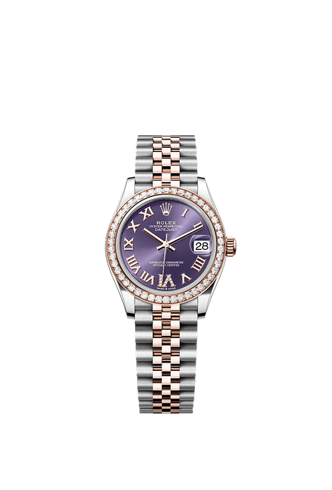 Rolex Two-Tone (RG/SS) Datejust - 31mm - Aubergine Diamond Dial - Jubilee