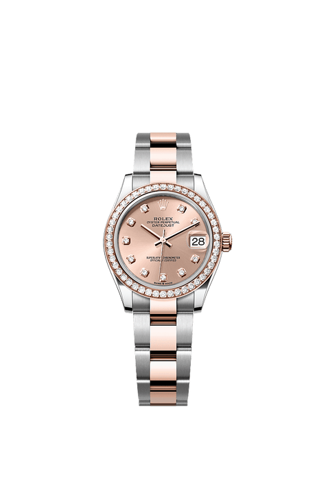 Rolex Two-Tone (RG/SS) Datejust - 31mm - Rosé-colour Diamond Dial - Oyster