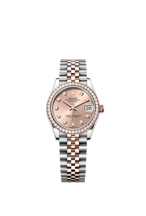 Rolex Two-Tone (RG/SS) Datejust - 31mm - Rosé-colour Diamond Dial - Jubilee